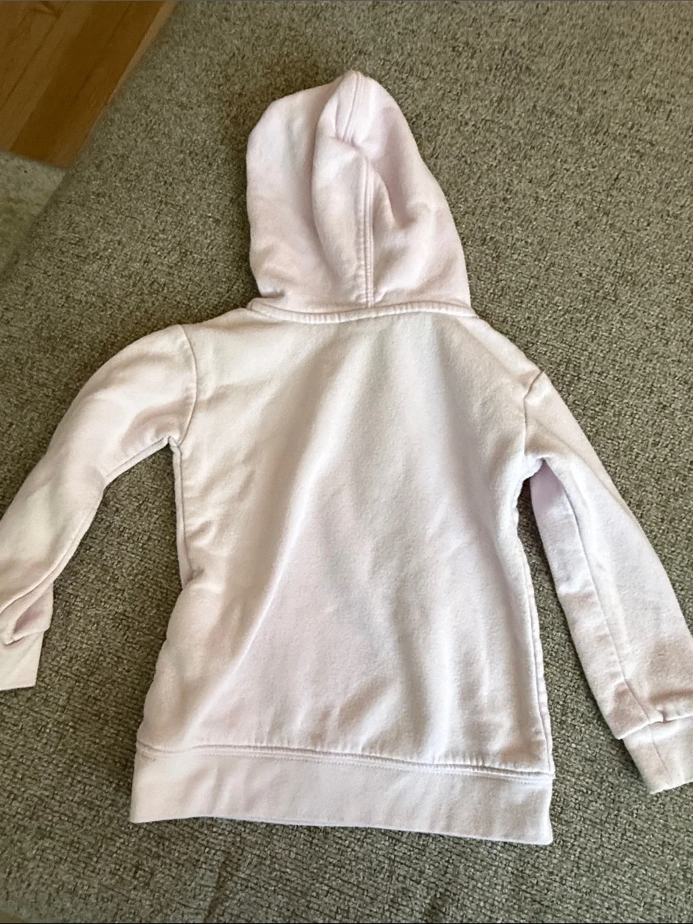 Nike Light Pink Kids Hoodie with Gold Leopard Logo